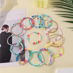 Personalized clay beads bracelets and necklaces